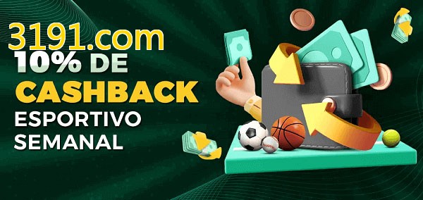 10% de bônus de cashback na 3191.com